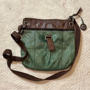 The Sak Green and Brown Women's Crossbody Bag